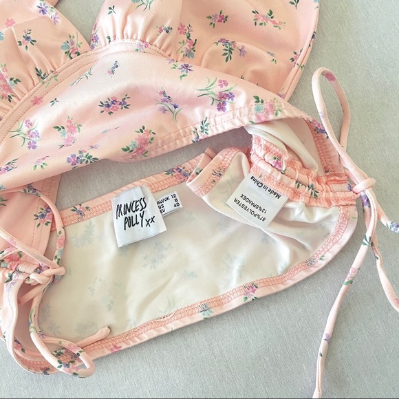 Nwot Princess Polly  Penelope Pink Floral Halter Top - Picture 7 of 10